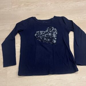 Crewcuts Navy Long Sleeve with Heart Design